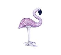 Sweeaau Sculpture artistique de flamants roses en verre - Figurine d'animal de collection pour la maison, le bureau ou comme cadeau pour les collectionneurs - Flamant rose