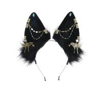 Sweeaau Serre-tête avec oreilles d'animaux pour Halloween, anime - Pour jeux de rôle - Accessoire d'Halloween - Oreilles de loup