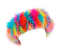Sweeaau Serre-tête en cheveux artificiels - Chapeau russe en fourrure - Coiffe de cosplay - Serre-tête pour femme - Bandeau adulte pour femme