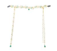 Sweeaau Serre-tête fait à la main avec pompons en alliage et strass étincelants pour mariages, fêtes et usage quotidien