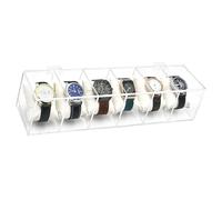 Sweeaau Support de montre transparent avec coussins amovibles, boîte de présentation à bijoux, boîtier en acrylique pour amateurs de montres et collectionneurs, oreillers amovibles
