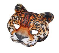 Sweeaau Tigre Animal Demi-visage Léopards pour Halloween, bal masqué, cosplay, fête, bal masqué léopard