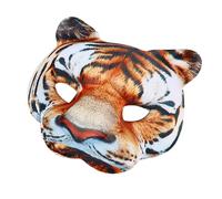 Sweeaau Tigre Animal Demi-visage Léopards pour Halloween, bal masqué, cosplay, fête, bal masqué léopard