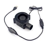 Sweeaau Ventilateur de barbecue alimenté par USB 7 cm 3700 tr/min 5 V alimenté par USB Ventilateur portable avec réglage de la vitesse pour la cuisson en plein air Turbo souffleur
