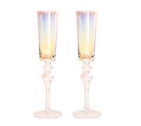 Sweeaau Verres à champagne exquis - Flûtes à cocktail - Verre à vin étincelant en cristal pour boissons, bières, champagne fantaisie - Verre à vin étincelant
