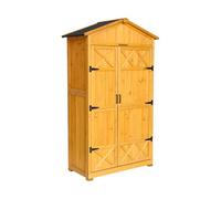 sweeek - Abri de Jardin 105 cm en Bois. 6 espaces de Rangement. L 105x P 55.5 x H 178.5cm