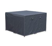 sweeek Alice's Garden - Housse de Protection 112x112cm Gris foncé - Bâche carrée en Polyester Enduit PA pour Tables de Jardin Firenze 4. Vasto 8. Vabo 8 et Cubo 8