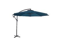 sweeek Alice's Garden - Parasol déporté rond Ø300cm - Hardelot - Bleu canard - Manivelle anti-retour l Toile déperlante | Facile à utiliser