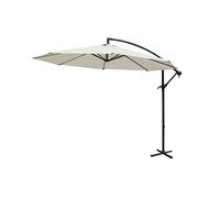 Parasol déporté rond Ø300cm - Hardelot - Ecru - Manivelle anti-retour | Toile déperlante | Facile à utiliser
