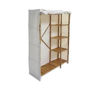 sweeek - Armoire Dressing en Bambou. 3 étagères L110 x P40 x H170cm