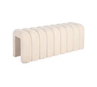 sweeek - Banc. Bout de lit Beige Contemporain en Tissu