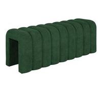 sweeek | Banc bout de lit contemporain en tissu vert foncé Vert foncé G
