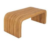 sweeek | Banc bout de lit en rotin naturel 100cm bords arrondis L 100 x P 45 x H 40cm Bois G