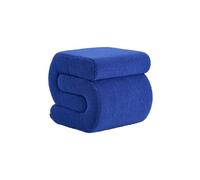 sweeek - Banc Design revêtement Bouclette Bleu 1 Place L 43 x P 47 x H 44cm - Sasha