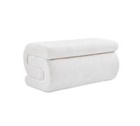 sweeek - Banc Design revêtement Bouclette crème 1-2 Places L 92 x P 50 x H 45cm - Sasha