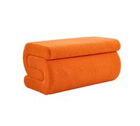 sweeek - Banc Design revêtement Bouclette Orange 1-2 Places L 92 x P 50 x H 45cm - Sasha