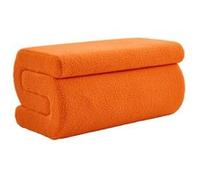 sweeek - Banc Design revêtement Bouclette Orange 1-2 Places L 92 x P 50 x H 45cm - Sasha