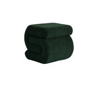 sweeek - Banc Design revêtement Bouclette Vert 1 Place L 43 x P 47 x H 44cm - Sasha