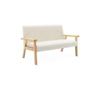 sweeek - Banquette canapé Enfant en Bois et Tissu Bouclette. Isak. L 84 x P 43.5 x H 50cm