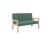 sweeek - Banquette canapé Enfant en Bois et Velours côtelé Kaki. Isak. L 84 x P 43.5 x H 50cm