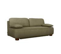swe anquette Convertible 3 Places Velours côtelé avec Coffre de Rangement Kaki - Selma