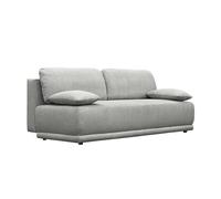 sweeek - Banquette Convertible 3 Places Velours côtelé Gris Clair avec Coffre de Rangement - L 192 x P 100 x H 81cm - Nelson