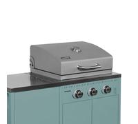 sweeek - Barbecue gaz 3 brûleurs. bleu gris. 3 portes et 2 espaces de rangement