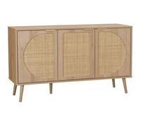 Alice's Home - Buffet de Rangement. Eva. cannage arrondis et décor Bois. Trois Portes. Deux Niveaux Buffet Bas. L 120 x l39 x H70cm