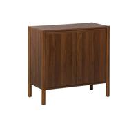 sweeek - Buffet décor Bois 2 Portes Noyer - 80 x 42 x 78.5 cm - Harmony