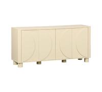 sweeek - Buffet décor Bois Beige 4 Portes 155cm Pondi