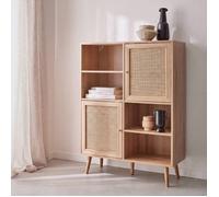 swe uffet décor bois et cannage 2 portes 90cm BOHÈME