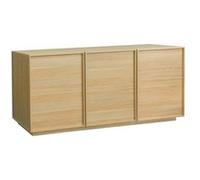 sweeek | Buffet effet bois 3 portes naturel L 160 x P 43 x H 75cm - Kuba Naturel G