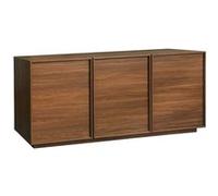 sweeek - Buffet Effet Bois 3 Portes Noyer L 160 x P 43 x H 75cm - Kuba