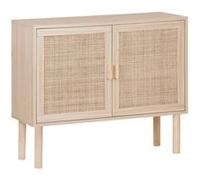 Alice's Home - Buffet en décor Bois et cannage - Camargue - 2 Portes. Buffet Bas. 80x30x68cm