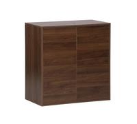 sweeek - Buffet. Module de Rangement Noyer décor Bois 2 Portes L 70 x P 35 x H 70 cm - Kompo