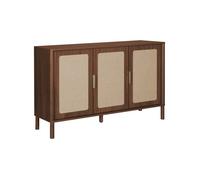 swe uffet vintage décor bois et cannage 3 portes 120cm ETTA