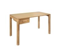 sweeek - Bureau Bois d'hévéa placage chêne 1 tiroir Naturel - L 120 x l 60 x H 75 cm - Garance