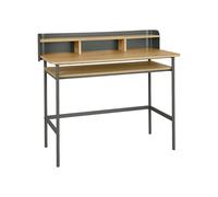 sweeek - Bureau métal et décor Bois 3 niches 100cm Vert - Molto