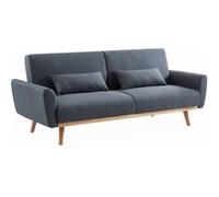 Canapé convertible design en tissu - Oskar - 2 - 3 places scandinave droit avec pieds bois