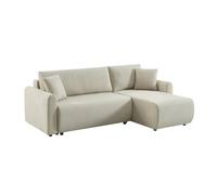 swe anapé d'angle réversible. Convertible. 3 Places Tissu avec Coffre Beige - Berlin