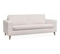 Canapé lit 3 places ivoire avec matelas 12cm d'épaisseur. fabriqué en France