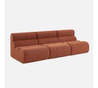 sweeek Canapé modulaire Bouclé, 3 places, Nova Bouclé, terre cuite, 81 x 99 x 75 cm