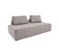 sweeek - Chauffeuse 2 Places pour canapé modulable Velours côtelé Gris Clair