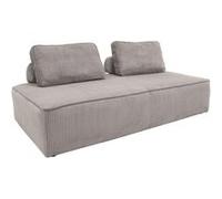 sweeek - Chauffeuse 2 Places pour canapé modulable Velours côtelé Gris Clair