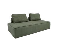 sweeek - Chauffeuse 2 Places pour canapé modulable Velours côtelé Vert