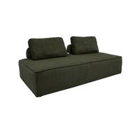 sweeek - Chauffeuse 2 Places pour canapé modulable Velours côtelé Vert foncé