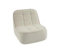 sweeek - Chauffeuse Bouclette texturée 1 Place Blanc cassé L 93 x P 104 x H 85cm - Boni