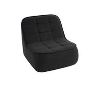 sweeek - Chauffeuse Bouclette texturée 1 Place Noir L 93 x P 104 x H 85cm - Boni