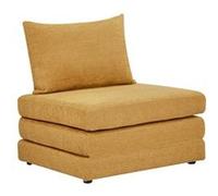 sweeek - Chauffeuse Matelas Convertible Moutarde Tissu Chenille 1 Place Fold