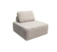 sweeek - Chauffeuse pour canapé modulable Tissu Bouclette Beige 1 Place Bao. L 90 x P 90 x H 74cm